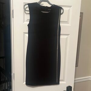 Jessica Simpson Black Mini Dress with Zipper Accent